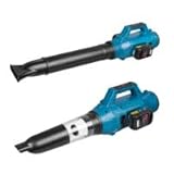 ブロワバキューム マキタに適用 充電式ブロワー 高風速60m/s ブラシレスモーター 工業級 1台2役 風量調整 集じん機能付き 吹き飛ばし 吸吹両用 落ち葉 庭掃除 洗車 清掃 ブロワ 日本語説明書付き 本体