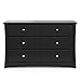 Storkcraft Crescent 6-Drawer Dresser (Black) – GREENGUARD Gold Certified, Black Dresser for Bedroom, Kids & Nursery Storage Chest, Safety Interlocking Drawers, Pre-Installed Tracks, Kids Chest