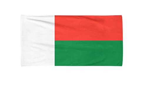 Toalla de playa con bandera de Madagascar, 100 x 180 cm, 100% algodón, regalo de verano