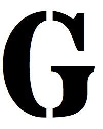 11x14 Large Letter Stencil from 4 Ply Mat Board-Stardos Font-Letter G