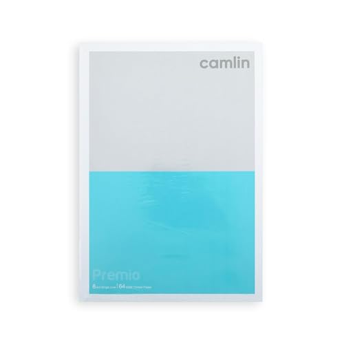 Image of Camlin Premio Notebook | 64 GSM Paper | Single Line | 300 Pages | Soft Cover Long Notebook for School, College & Office Use | Pack of 1