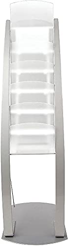 Deflect-O Floor Stand With 6 Compartments, 13 By 16-1/2 By 49-Inch, Silver #TOP2