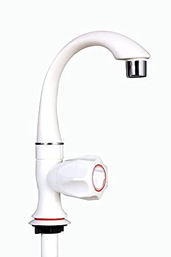 Image of ABS Plastic Heavy Duty Turkey Nozzle Bib Cock Tap - White Water Tap for Bathroom, Kitchen, Garden & Outdoor Use - Pack of 5