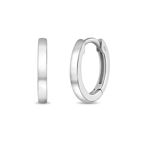 925 Sterling Silver Standard Huggie Hoop Earring 9mm For Toddlers and Little Girls - Young Girls Huggie Hoop Earrings For Everyday Wear - Small Hoop Earrings For Children