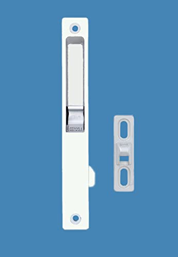 Image of Metal Body Concealed Handel-Cum-Latch for Aluminium Sliding Door & Windows Lock Set of 1 Pair (Ivory)