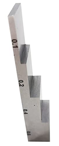 Step Gauge Block acero 1018 con espesores 0.1'' 0.2'' 0.4'' 0.6'' para calibración en prueba ultrasonica miniatura 1