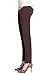 SLIM-SATION Women's Wide Band Regular Length Pull-on Straight Leg Pant with Tummy Control, Chocolate, 8