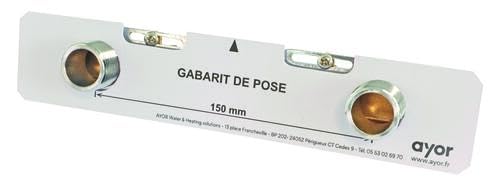ONDEE, Adaptateur multi-entraxe pour robinetterie murale, installation rapide en 2 min, étanchéité garantie, compatible avec toutes les robinetteries, 150 mm, chromé
