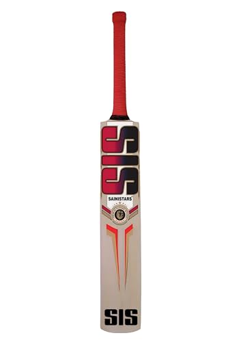 Image of Grand Edition Cricket Bat, Willow, Set of 1 Popular Willow Tennis Cricket Bat Suitable for Stree, Tournaments Practice Bat (Red, Size-06)