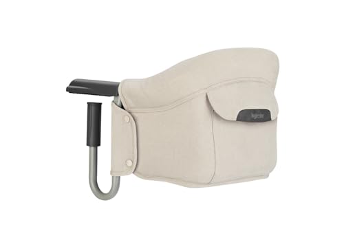 Inglesina Fast, Klappbarer Tischsitz, Beige (Desert Beige), Leicht zu Transportieren, Waschbar, Sichere Befestigung, Bis 15 kg, 35 x 27 x 42 cm