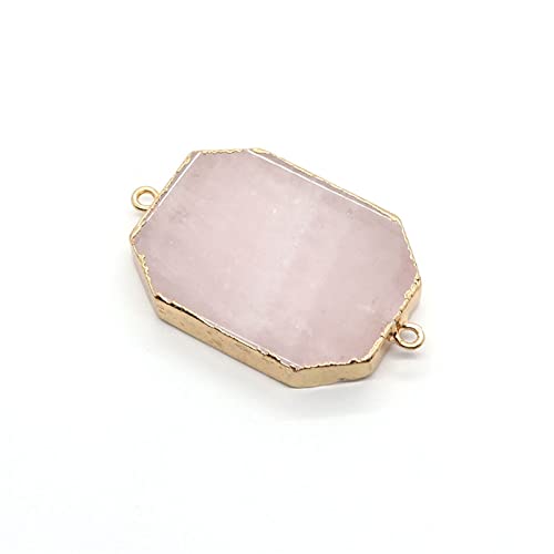 Pendentifs en agate polygonale pierre semi-précieuse naturelle pour création bijoux artisanaux