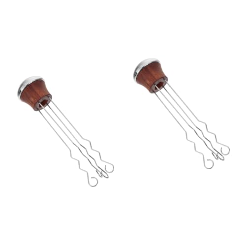 Mikikit 2pcs Distributor Coffee Powder Whisk Coffee Stirrer Coffee Stirring Stirrer Coffee Stirrer Coffee Powder Stirrer Coffee Hand Stirrer Coffee Distribution Stirrer