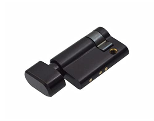 YMDBOZKAL Door Lock Cylinder Half Cylinder Door Lock With Thumb Turn And Knob Multicolor 45mm(Balck)