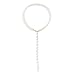 Pearl Necklaces for Women Pearl Y Lariat Necklace Long Pearl Bead Necklaces Adjustable Pearl Drop Necklace Trendy Fashion Jewelry (White)