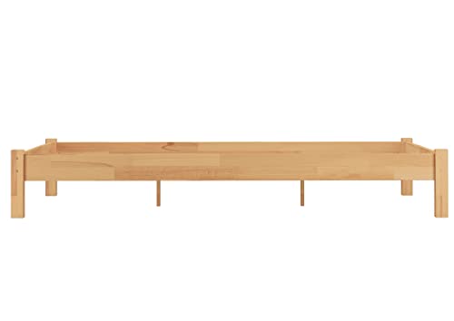 Erst-Holz®Doppelbett Futonbett Überlänge 140x220 Buche-Bettgestell massiv ohne Zubehör 60.84-14-220 oR – Bild 7