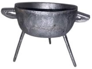Traditional Haitian Cast Iron Cooking Pot, 3 Leg Design
