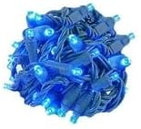 Miniatura 7 de Novelty Lights Cadena de Navidad para exteriores, 50 luces LED True Twinkle Blue de 25 pies, 100% parpadeantes de 0.197 in en cable verde,