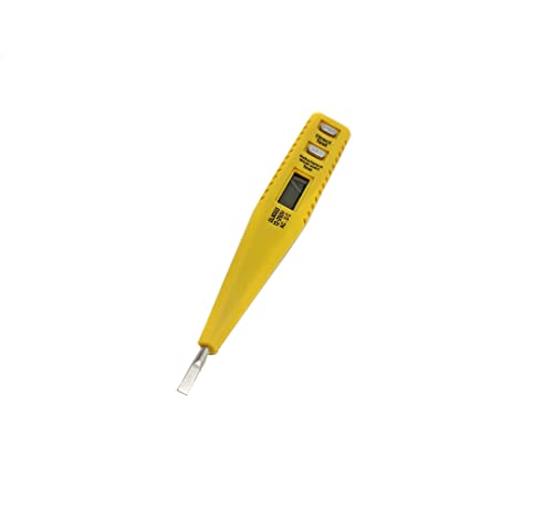 Image of SZONE Digital Voltage Tester LCD Display, Test Voltage: AC /DC 12-250V, Slotted Size: 130mm(Corded Electric, Yellow)