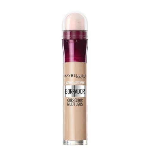 Maybelline New York, Corrector de Ojeras, Bolsas e Imperfecciones, Borrador Ojos, 07 Sand, 6.8 ml