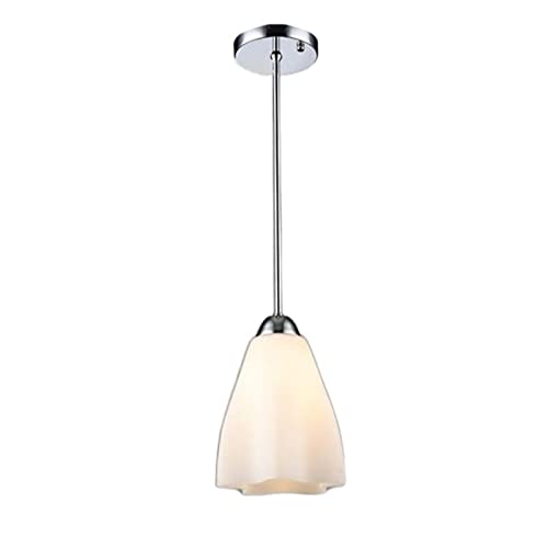 Lámpara de Cristal de Leche Art Deco con Suspensión Creativa 2
