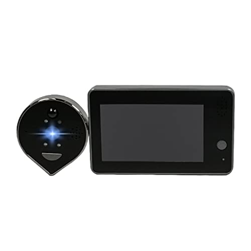 AIXXCUVQ Visor de campainha de vídeo com tela LCD Visor de campainha de áudio bidirecional de campai