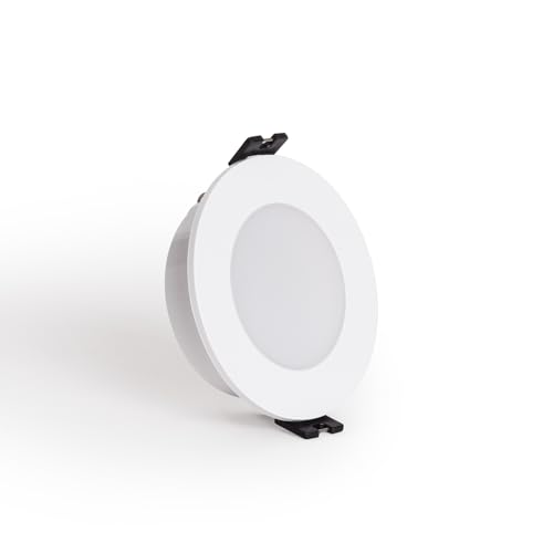 LEDKIA LIGHTING Aro Downlight Redondo IP65 para Bombilla LED GU10 / GU5.3 Corte Ø75 mm Minus Blanco