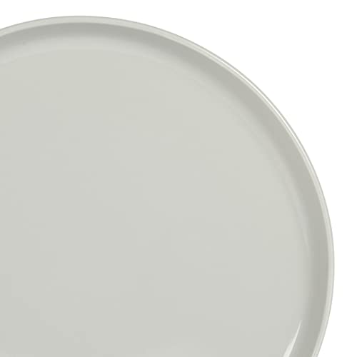 Image of Gibson Home Oslo 12-Piece Porcelain Chip and Scratch Resistant Dinnerware Set, Grey,Service for 4