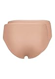 Huber Damen Unterhose Mia Midi Slip 2er Pack, Einfarbig, Gr. 44, Beige (NUDE 0719)