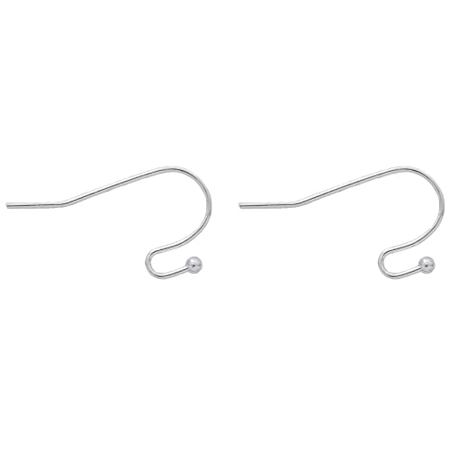 200 Pairs 21X11Mm Silver Plated Earwires Ball Dot French Earring Hooks/Dangle Earring Connector/Findings For Jewelry Making & Diy(Eh-1006-A4) #TOP11