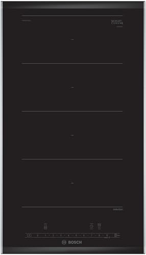 Bosch PXX375FB1E - Série 6 - plaque de cuisson induction - 2 foyers Flex induction - 30 cm - 3700 W - Noir