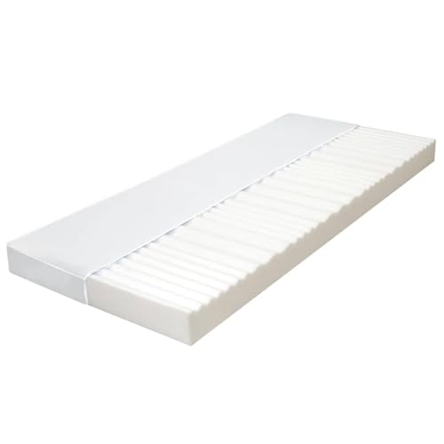 QUAHEAS Colchón de 120 x 200 cm con 7 zonas de espuma de poliuretano de 10 cm H2 H3 con dureza ergonómica, funda transpirable, lavable, ideal como colchoneta para dormir, colchón enrollable, colchón