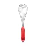 Dreamfarm Flisk 3-in-1 Fold-Flat Stainless Steel Cooking Whisk - Red