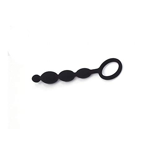 Plug Escalonado Em Silicone Preto 20 X 2,4 Cm