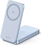 UGREEN Qi2 25W 2 in 1 Wireless Charging Station, Magsafe Qi2 Certified Foldable Fast Charger Stand Compatible with iPhone Air 17 Pro Max 16 15 14 13 12, Portable Travel Dock (1M Cable, No Adapter)