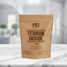 MB Herbals Titanium Dioxide Powder 227G – High Purity White Pigment for Resin Art, Soap Making, Paint, DIY Crafts, Cosmetic Formulations & Industrial Use – Resealable Packaging