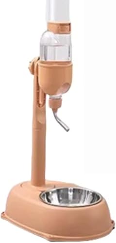 DancJulie犬猫用自動給水器。小型ウォーターディスペンサー。犬猫用ウォーターディスペンサー。家庭用としても安全。一般用途向けの吊り下げ式ウォーターディスペンサー。 (オレンジ色,500ml)