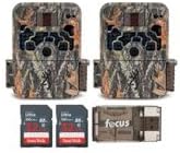 Browning Trail Cameras Strike Force Extreme Game Camera (2-Pack) Bundle with Memory Card (2-Pack) and 2.0 Card Reader (5 Items), 720p