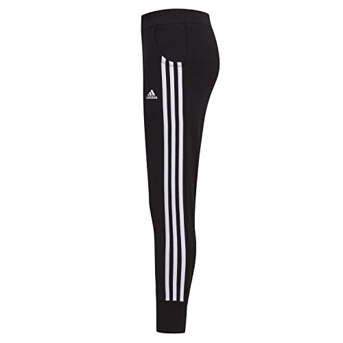 Adidas Girls' 3-Stripes Cotton Joggers, Black With Multicolor, X-Large (16) #TOP1
