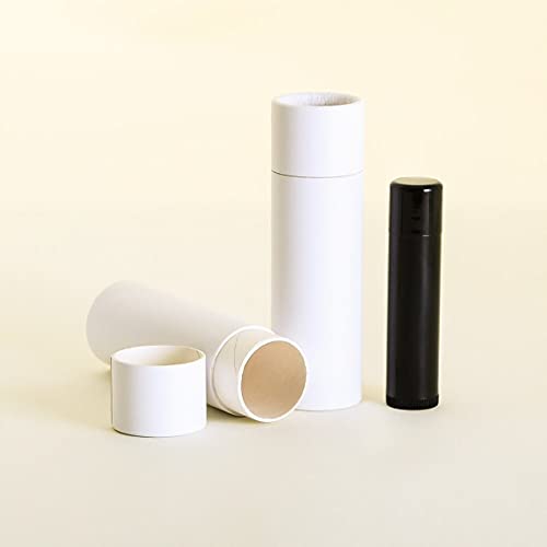 1 OZ White Kraft Paperboard Cosmetic/Lotion/Lip Balm/Deodorant Tubes (100)