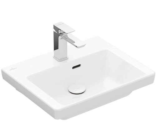 Villeroy & Boch Subway 3.0 Handwaschbecken, 500 x 400 mm, 1 Hahnloch, mit Überlauf, ungeschliffen, 437050, Farbe: Weiß Ceramicplus