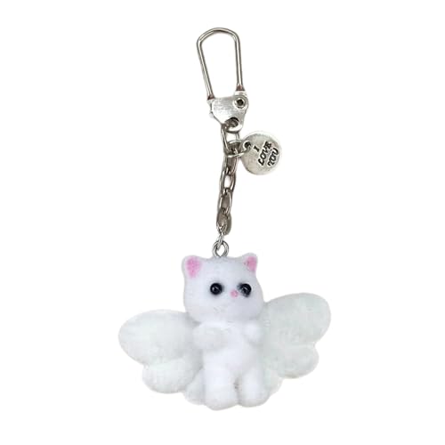 Greabuy Adorable cadena de teléfono con diseño de gato 3D, accesorio móvil con diseño de gato en 3D, 10 5, Materiales mixtos