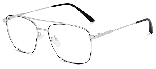 Image of Roshfort Men and Women Wonder Metal Full Rim Square Shape Eyeglasses Anti Reflective Eyewear Spectacles Frame
