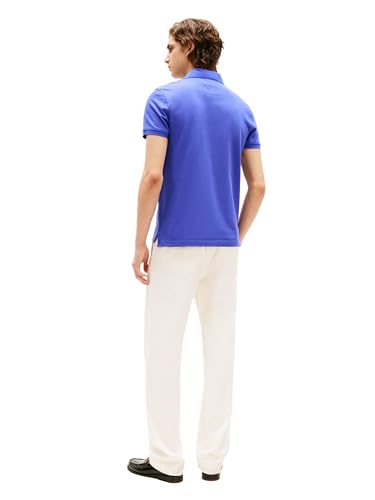 Image of Tommy Hilfiger Men's Short Sleeve Polo Shirts in Slim Fit with Stretch and Organic Pique Cotton