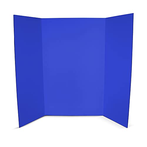 Flipside Products 36” x 48” Foam Project Boards for Presentations, Science Fair, School Projects, Event Displays and Trifold Picture Board - Blue - 3 Pack