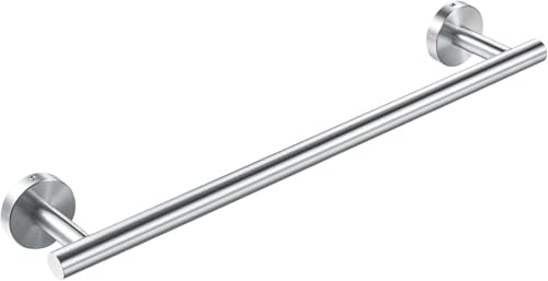 Mgoodoo Towel Holder 40 cm/16 in, Wall Mounted Towel Bar Rail,Stainless Steel Coat Hangers for Bathroom and Kitchen Accessory Polished Finish, Silver