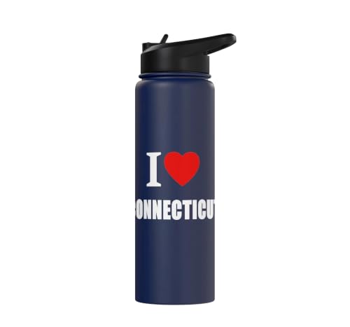 I Love Connecticut pour hommes, femmes et étudiants Stainless Steel Insulated Water Bottle – vue 3