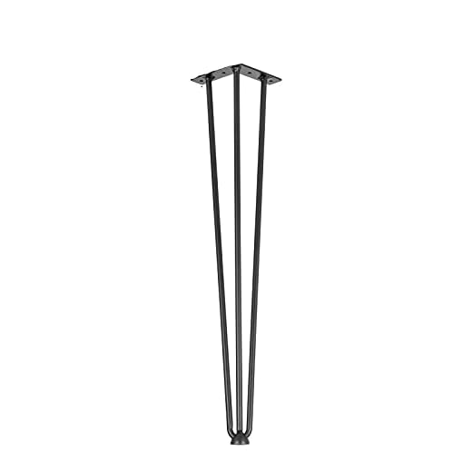 HONG111 Farm Household Goods 4Pcs Metal Table Legs 16-40 Inch 3-Rod Hairpin Furniture Legs DIY Home Bench Dining Desk End Coffee Table Feet Accessories Easy to use (Color : 26 inch) (22 Inch)