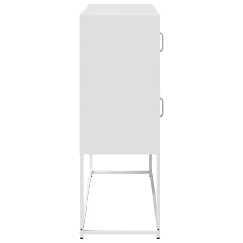 Armario de metal de acero laminado resistente y comoda blanca minimalista 8