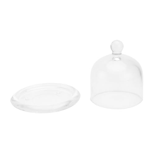 JECOMPRIS Creative Glass Cake Cover Dome Decorative Food Shade for Home Transparent Lightweight Bell Jar Display for Desserts and Cakes Clean Elegant Ornament