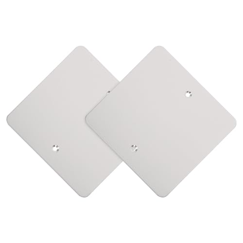VANZACK 2 Cubiertas de Placas de Pared de Acero Inoxidable para Aplicaciones de Cableado, Fáciles de Instalar Reemplazo Hogar, Color Plata, Protección Duradera